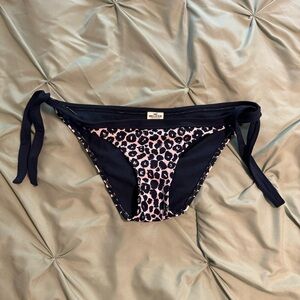 Hollister Navy Leopard Print Bikini Bottom